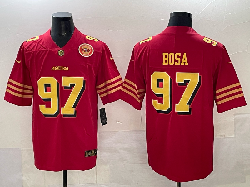 Men San Francisco 49ers 97 Bosa Red Nike Limited NFL 2025 Jersey 002